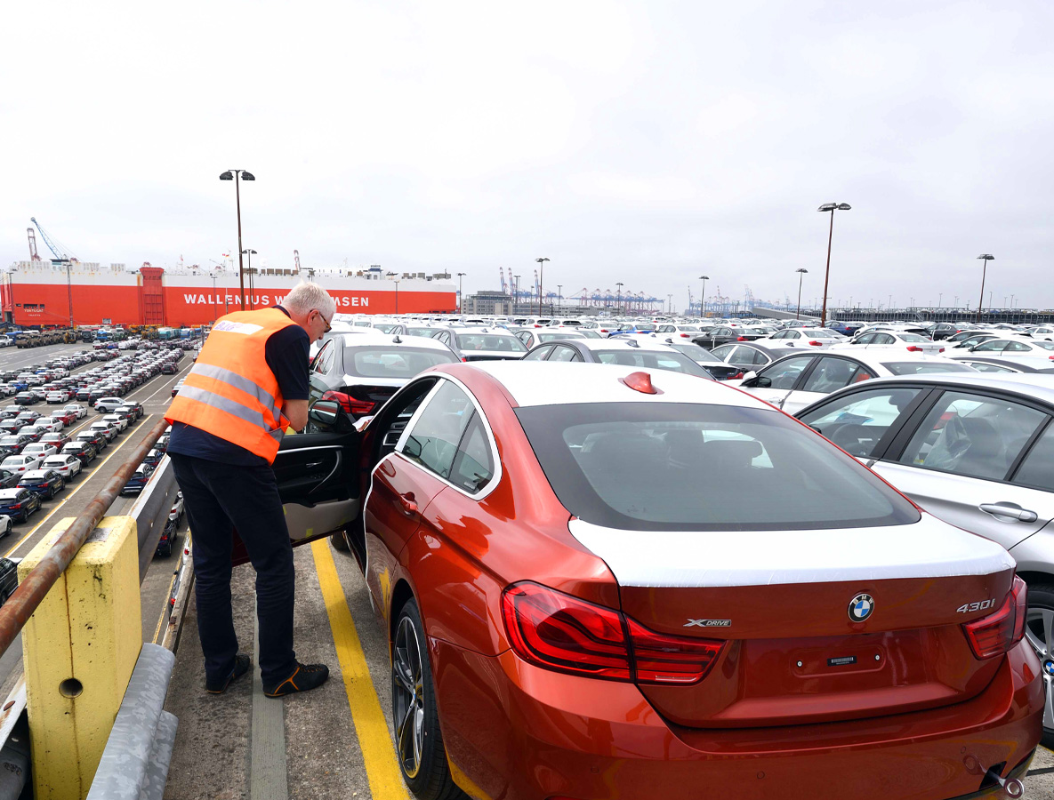 Autoumladestation Hafen