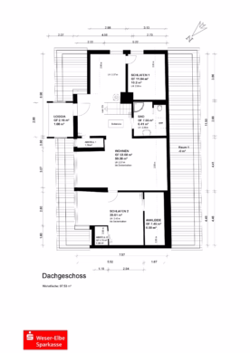 Großzügiges Einfamilienhaus mit großem Grundstück - Grundriss Dachgeschoss (43105)