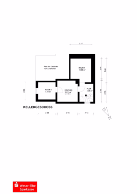 Einfamilienhaus in ruhiger, aber zentraler Lage - Grundriss KG (46832)