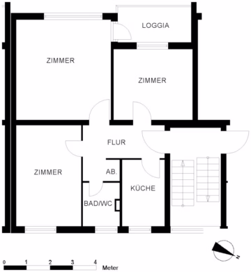 Wohnung mit Sonderkonditionen für Renovierungswütige! - Grundriss (76876)