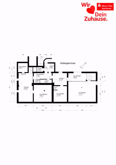 Wohnhaus mit Gewerbefläche für Beruf oder Hobby - Grundriss KG (83480)