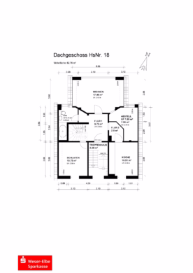 Interessante Kapitalanlage in Wulsdorf - Grundriss Dachgeschoss (37358)