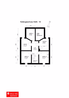 Interessante Kapitalanlage in Wulsdorf - Grundriss Kellergeschoss (37360)
