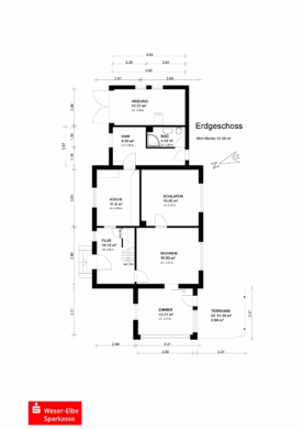 Solides Einfamilienhaus auf großem Grundstück - Erdgeschoss (37196)
