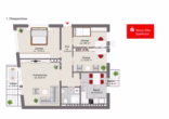 1. Obergeschoss - Mal eben runter zum Markt – 4 Zimmer & 2 Balkone