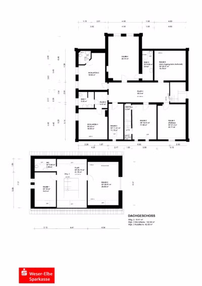 Einmalig: 3 Gebäude auf rd. 7.000 m² Grundstück - Grundriss_Dachgeschoss (93272)