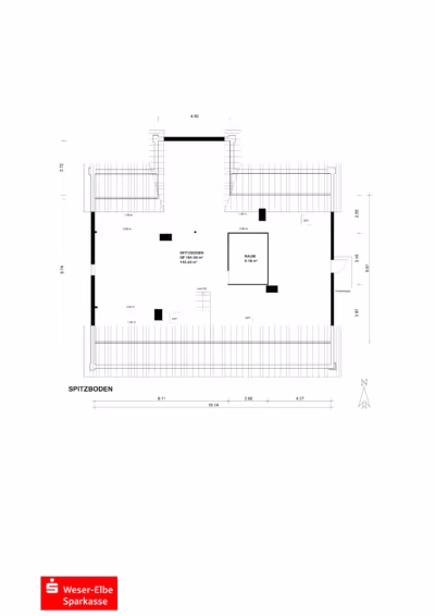 Einmalig: 3 Gebäude auf rd. 7.000 m² Grundstück - Grundriss_Spitzboden (93273)