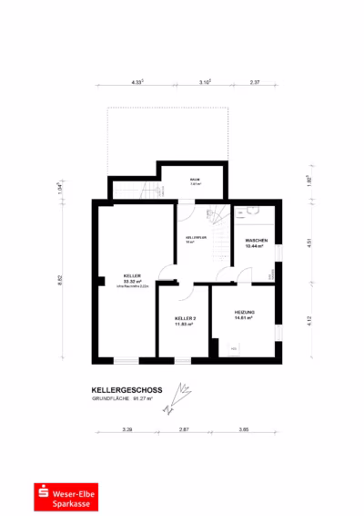 Ein Zuhause für die große Familie - KG-Grundriss (80417)