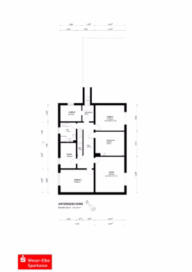 Familienhaus in ruhiger Lage zu verkaufen - Grundriss Kellergeschoss (43658)