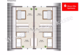 Grundriss Dachgeschoss - Doppelhaus im Feriengebiet „Achtern Diek“