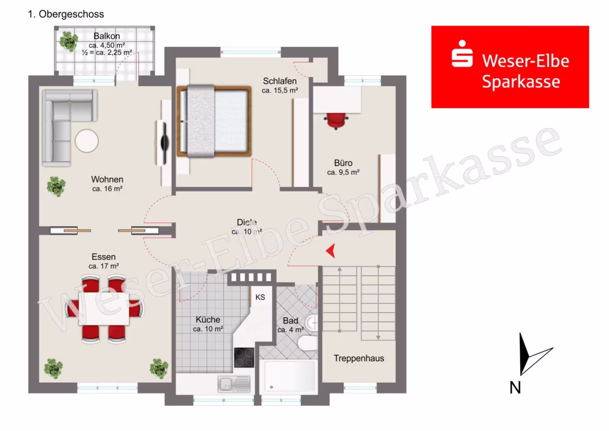 Grundriss 1. Obergeschoss