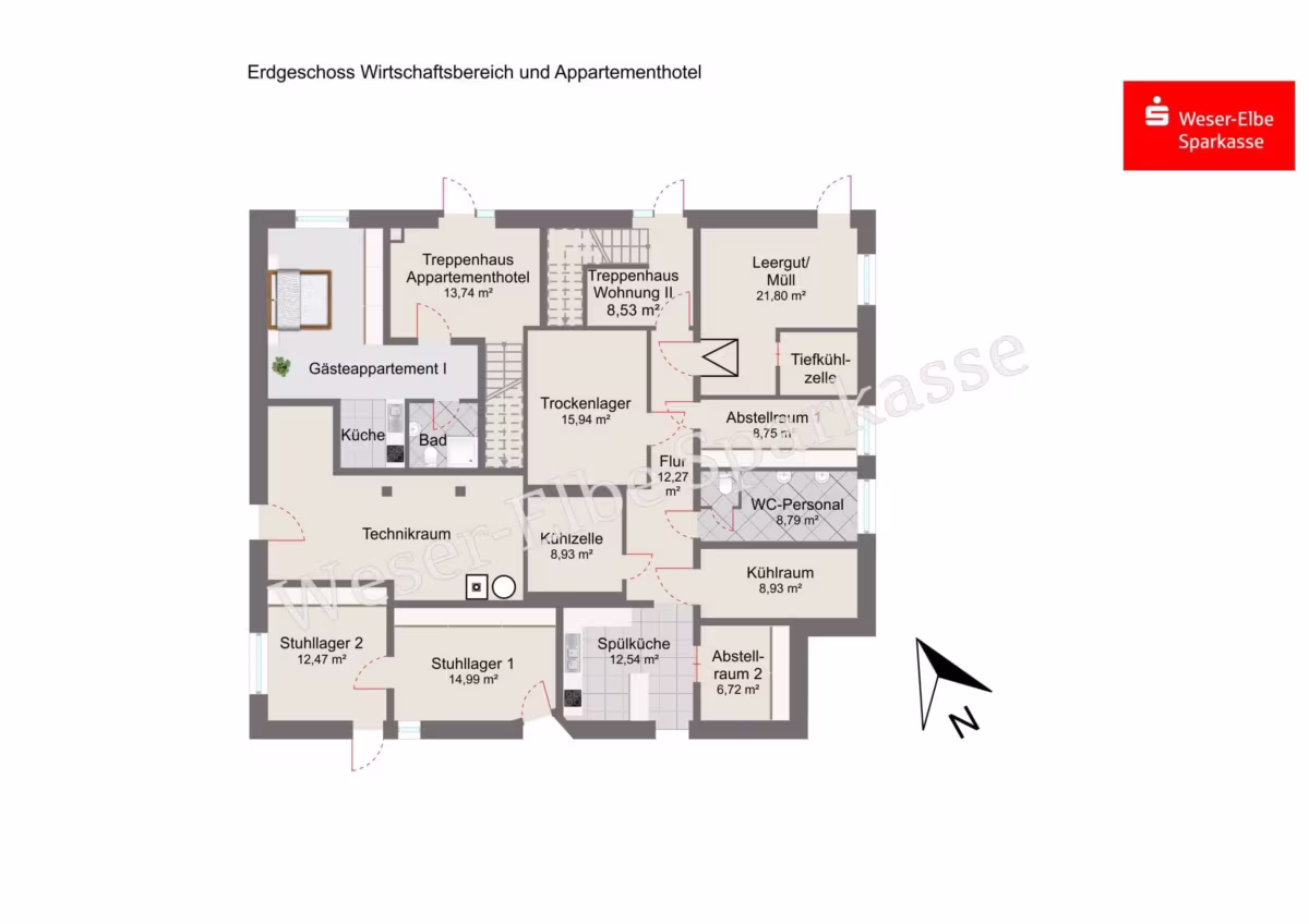 Erdgeschoss Wirtschaftsbereich