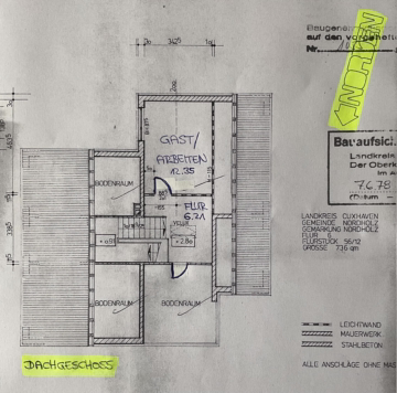 Architektenhaus in begehrter Lage - Grundriss Dachgeschoss (51855)