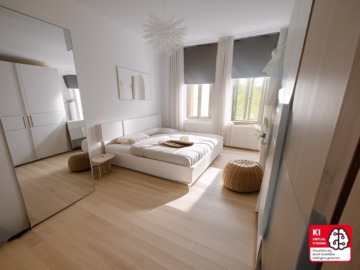 Altbau, wie man ihn sich vorstellt – Brhv. Mitte - Schlafzimmer (HS Beispiel) (43831)
