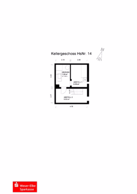 Kapitalanlage mit Entwicklungspotenzial - Grundriss Kellergeschoss (48400)