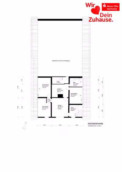 Resthofidylle: Platz für Ihre Familie und Hobbys - Grundriss Dachgeschoss (84654)