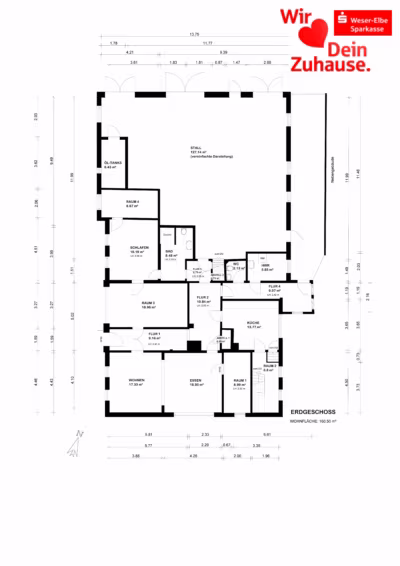 Resthofidylle: Platz für Ihre Familie und Hobbys - Grundriss Erdgeschoss (84655)