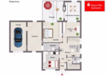Grundriss Erdgeschoss - Walmdachbungalow auf parkähnlichem Grundstück
