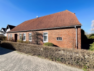 Schönes Landhaus mit großer Diele am Weserdeich - Straßenansicht (44497)