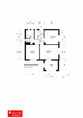 Doppelte Chance in bester Wohnlage - Grundriss EG (52502)