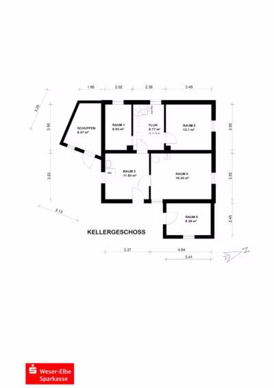 Doppelte Chance in bester Wohnlage - Grundriss KG (83696)