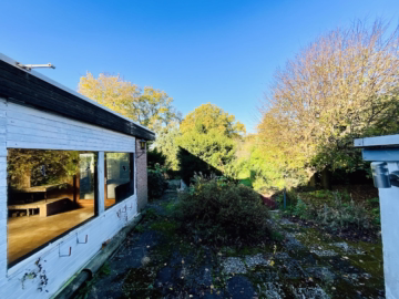Herrlich großes Grundstück mit EFH und 2 Garagen - Ausblick in den Garten (57617)