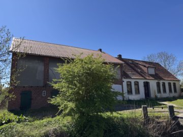 „Rohdiamant“ in idyllischer Lage am Ortsrand - Wohnhaus + Scheune/Stall Straßenansicht (49710)