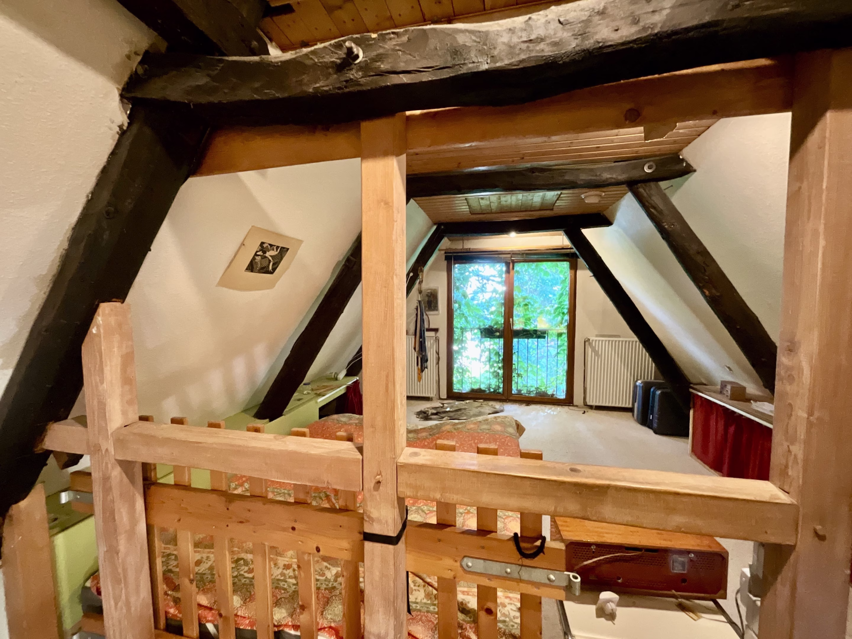Schlafzimmer auf Empore