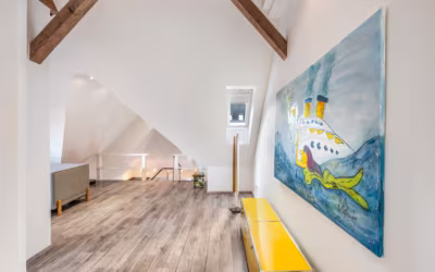 Außergewöhnliche Galeriewohnung am Yachthafen - Wohnzimmer (78774)