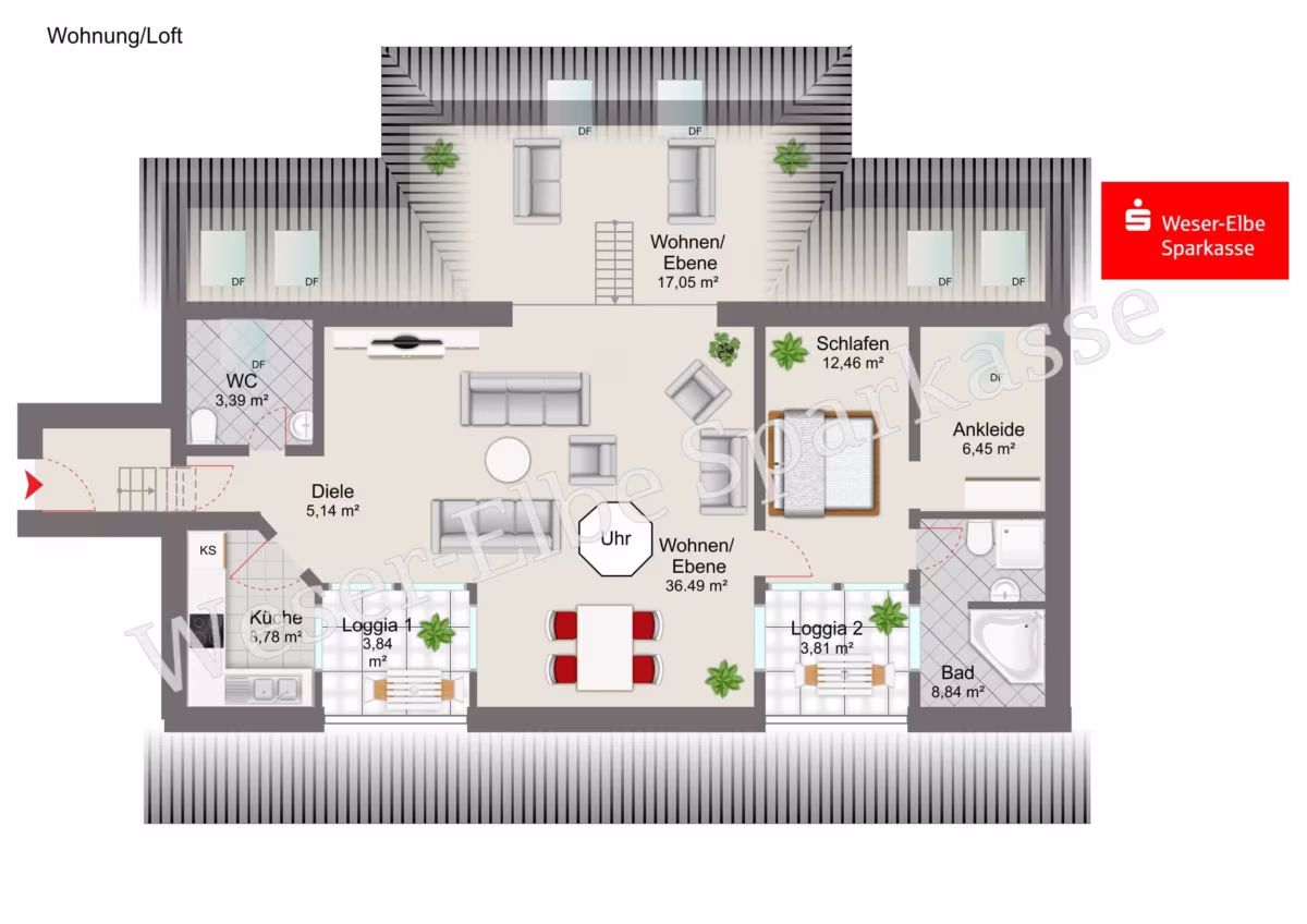 Grundriss Loft