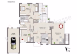 Grundriss Erdgeschoss - Familienhaus mit großem Garten