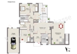 Grundriss Erdgeschoss - Familienhaus mit großem Garten