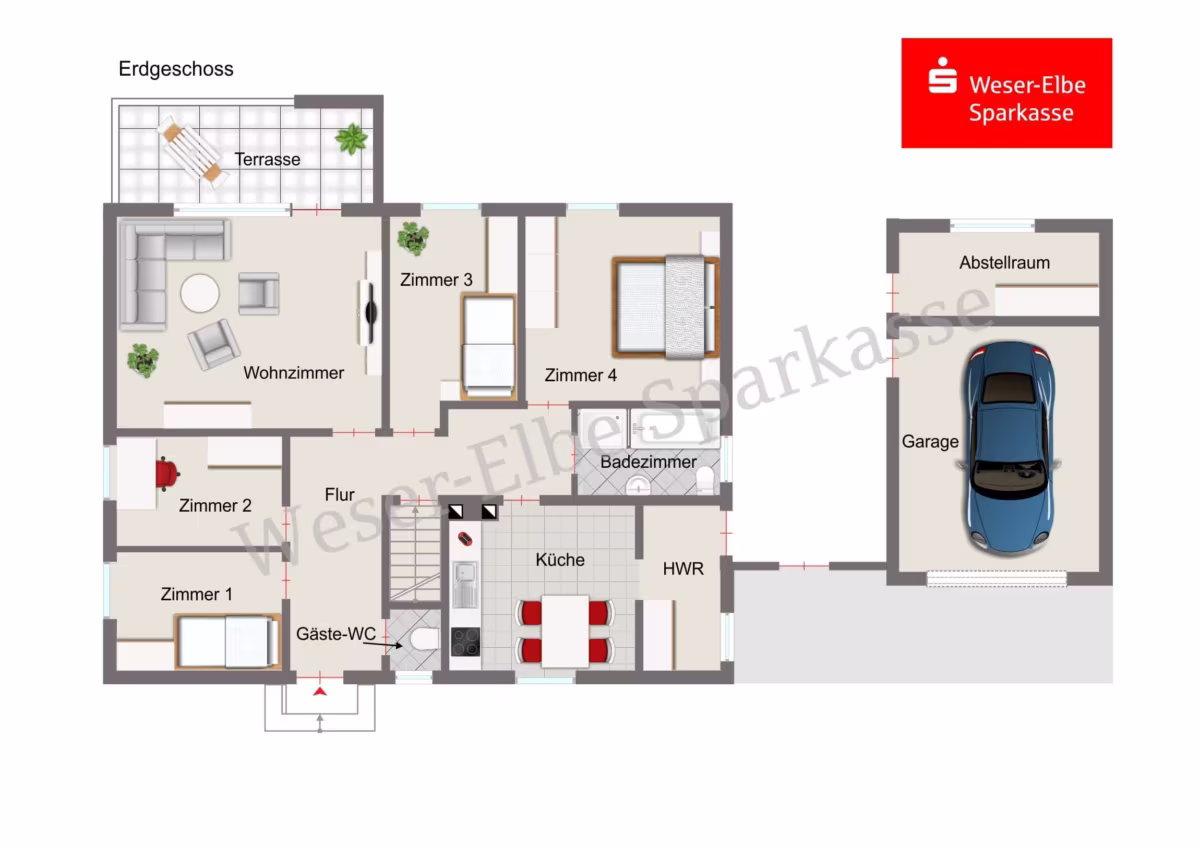 2: Grundriss Erdgeschoss