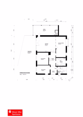 Exklusive Immobilie Nähe Speckenbüttler Park - Grundriss Erdgeschoss (44383)
