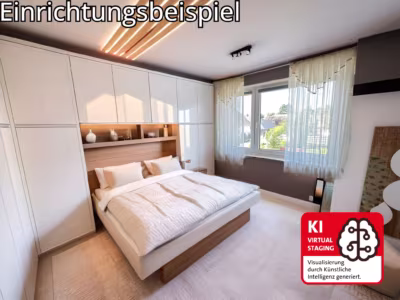 3-Zimmer-Wohnung im 1. OG - mit KI verändert - Schlafzimmer (79583)