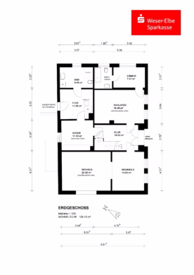 Wohn- und Geschäftshaus mitten in Hechthausen - Grundriss Erdgeschoss (42559)