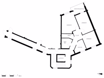 Schöne 3 Zimmer Wohnung mit Wintergarten - Grundriss (47083)