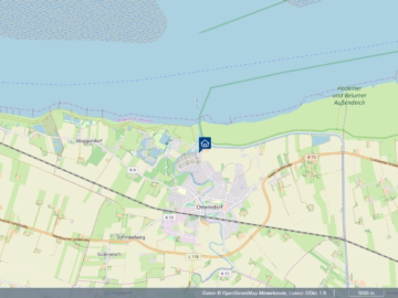Seltenes Schmuckstück in Otterndorfer Deichnähe - Lagekarte (37171)