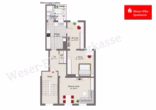 Wohnungsgrundriss - Vermietete ETW im Goethequartier : 11% Mietrendite