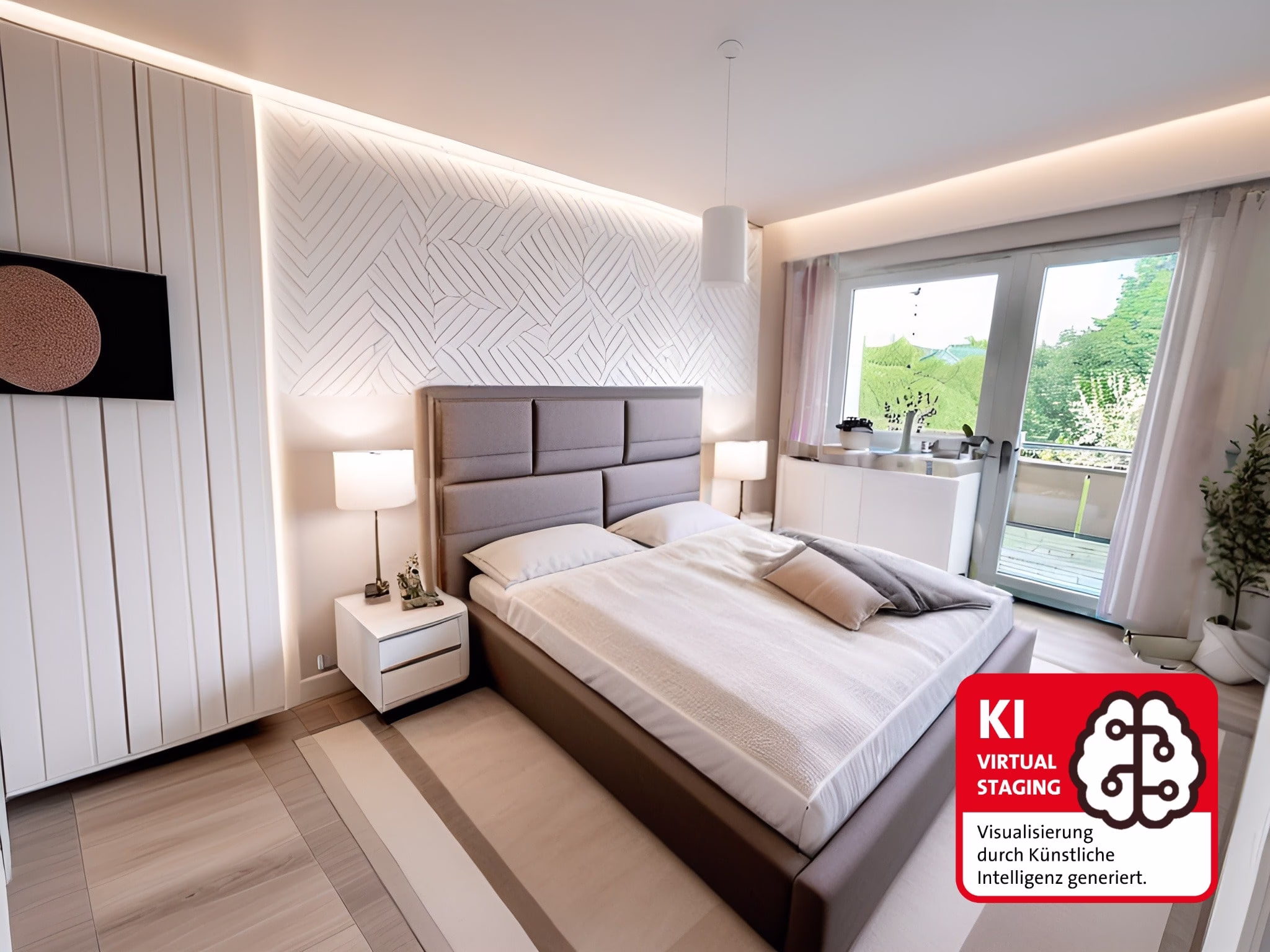 mit KI verändert - Schlafzimmer