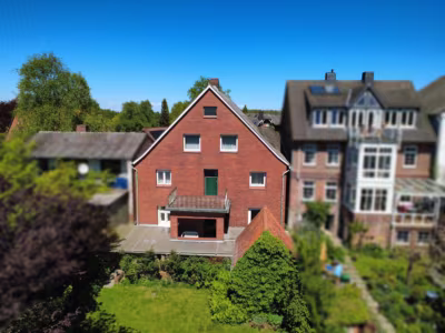 Historisches Wohnen auf dem Ostedeich - Rückansicht (83701)