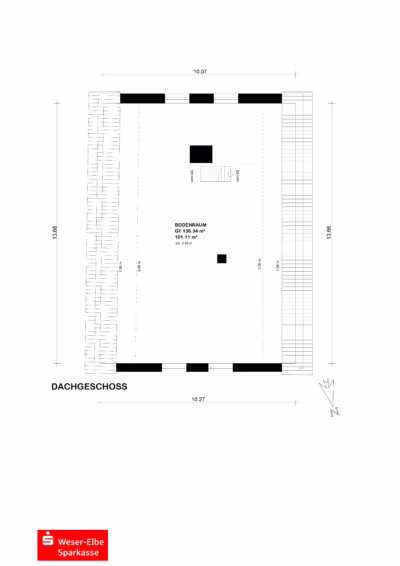 Historisches Wohnen auf dem Ostedeich - Grundriss Dachgeschoss (83732)