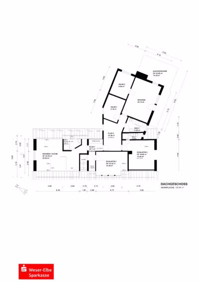 Wohn- und Geschäftshaus für Macher und Visionäre - Grundriss Dachgeschoss (79307)